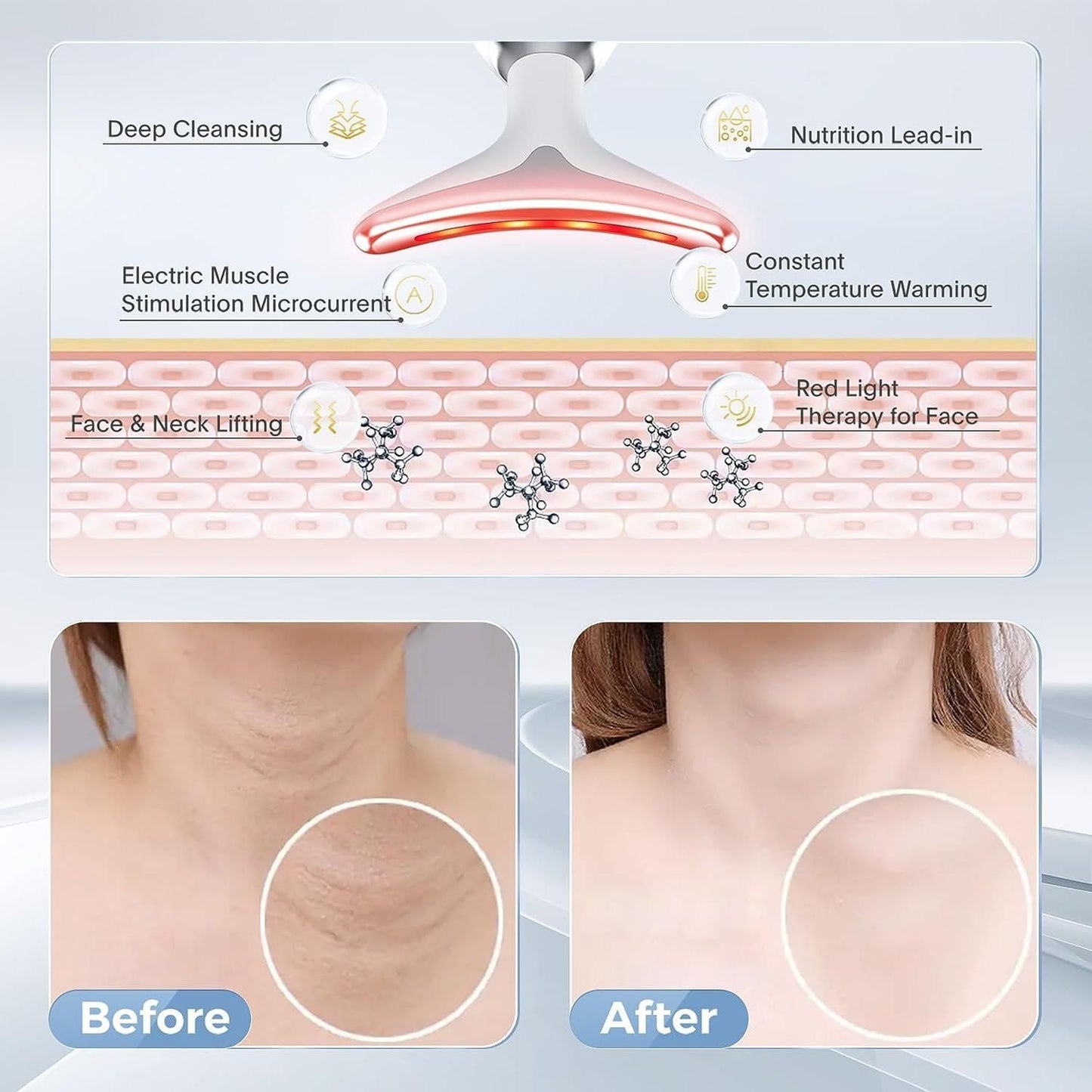 Skin Lift Device | 4 Skin Modes | 3 LED Light Therapy